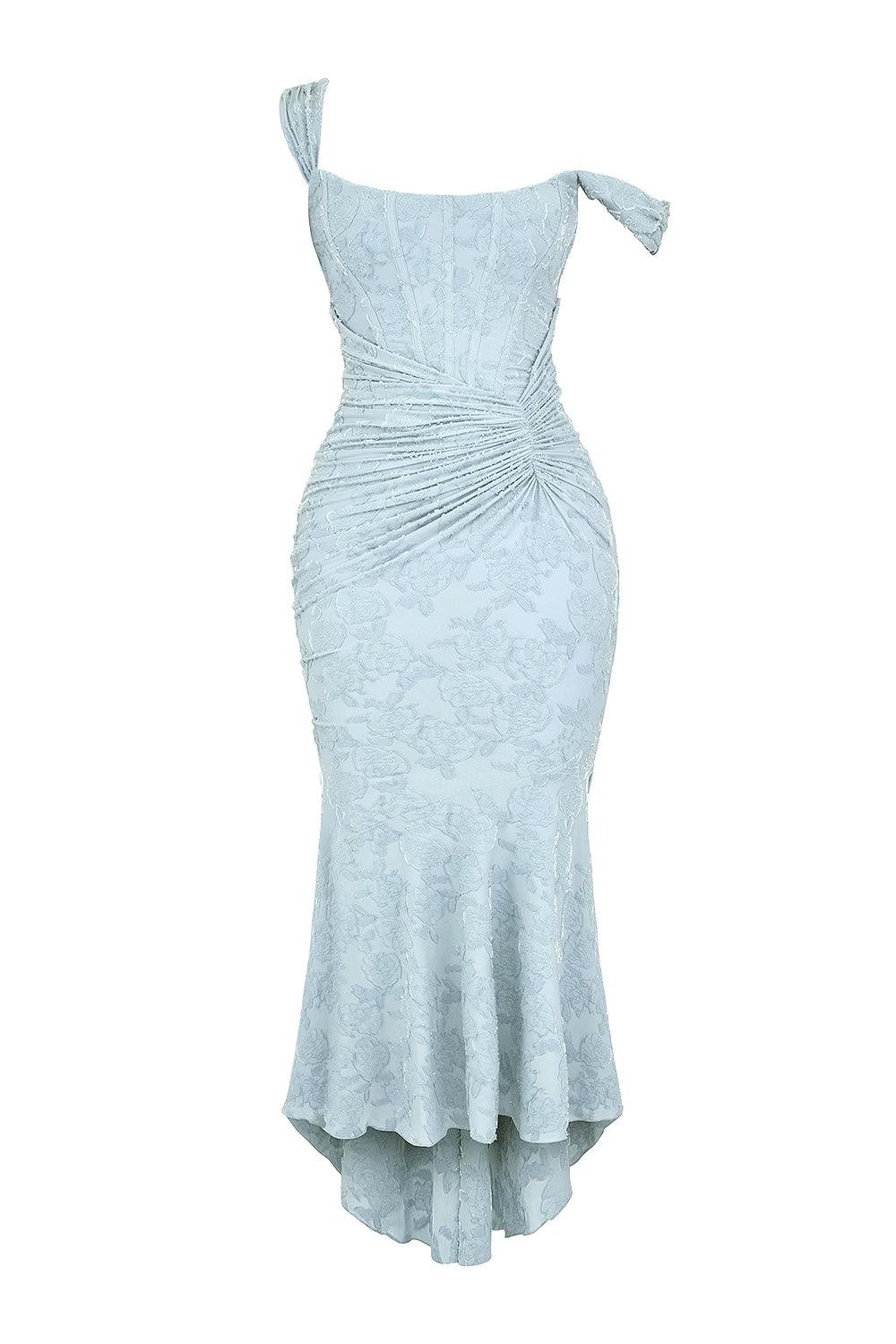 Blue bell floral maxi dress