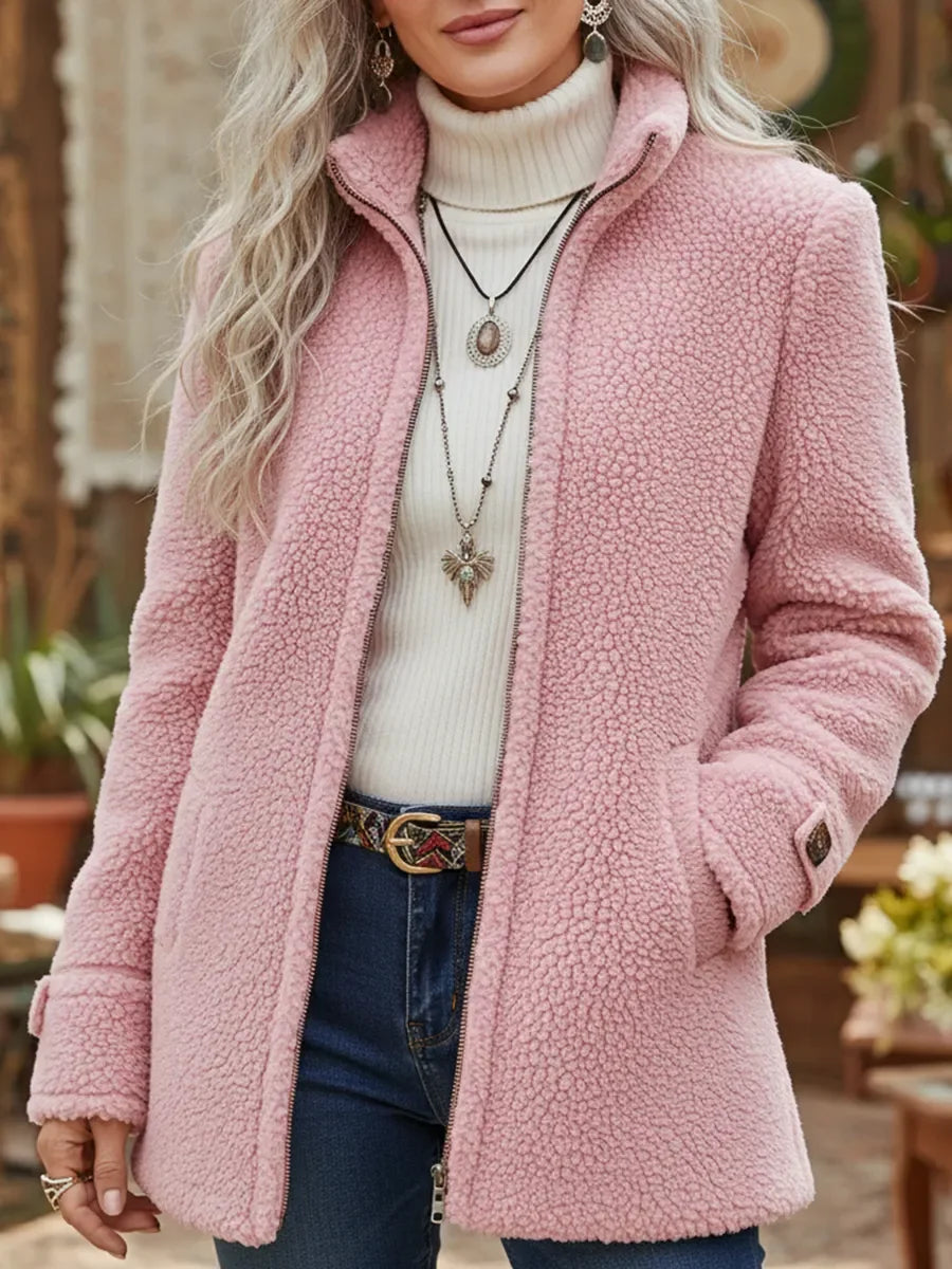 Adina Mid-Length Jacket with Zipper