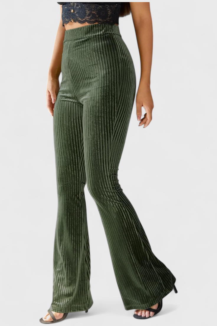 Velvet Flared Pants by Liset