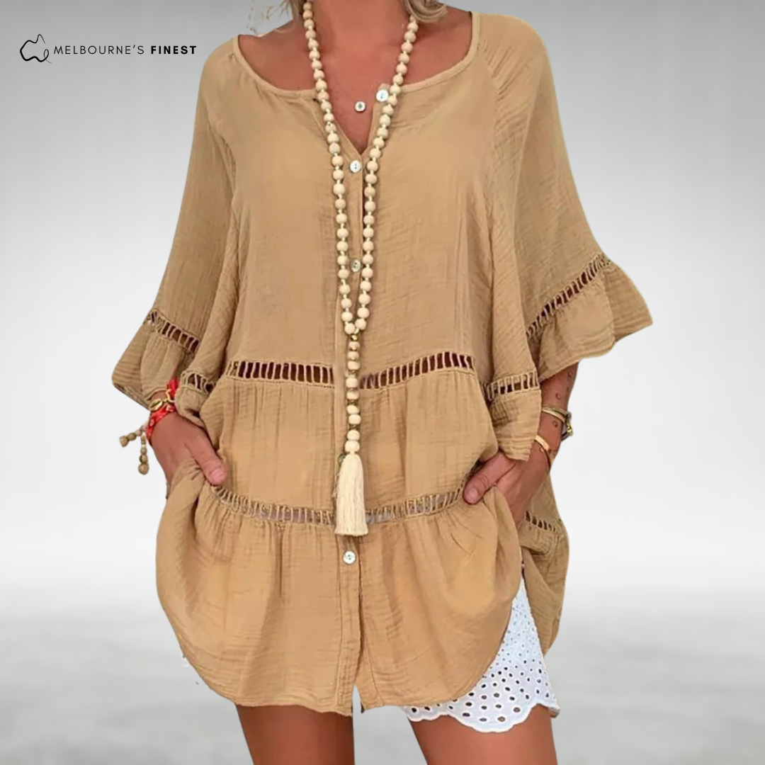 Janna™ Elegant Boho Loose-Fit Shirt