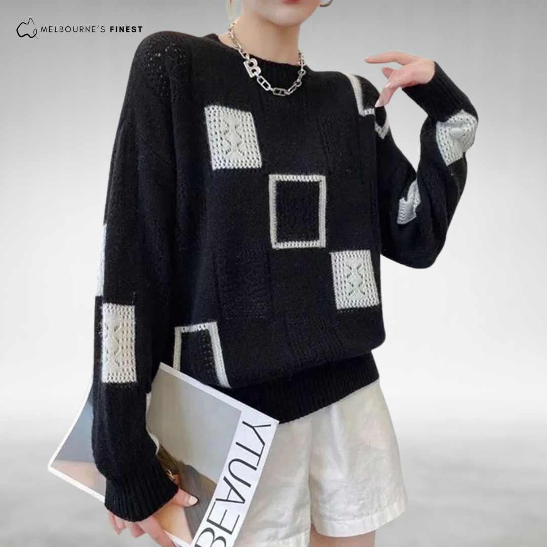 Freyda™ Chic Patterned Knit Jumper