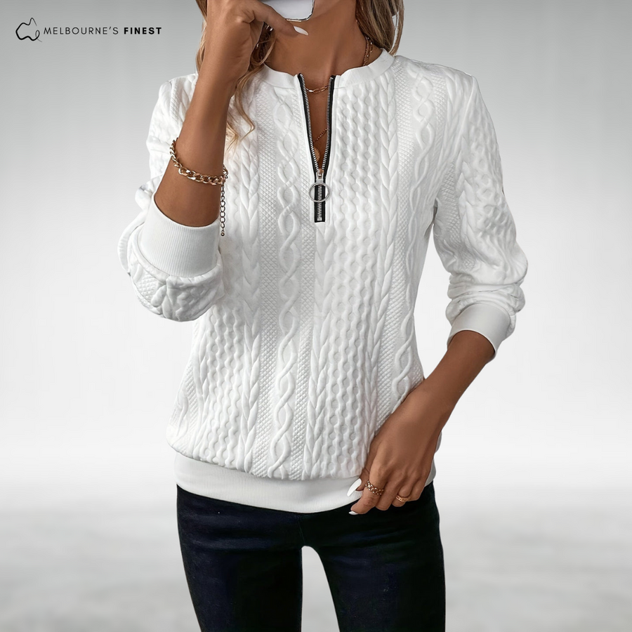 Chloe™ Textured Zip Jumper