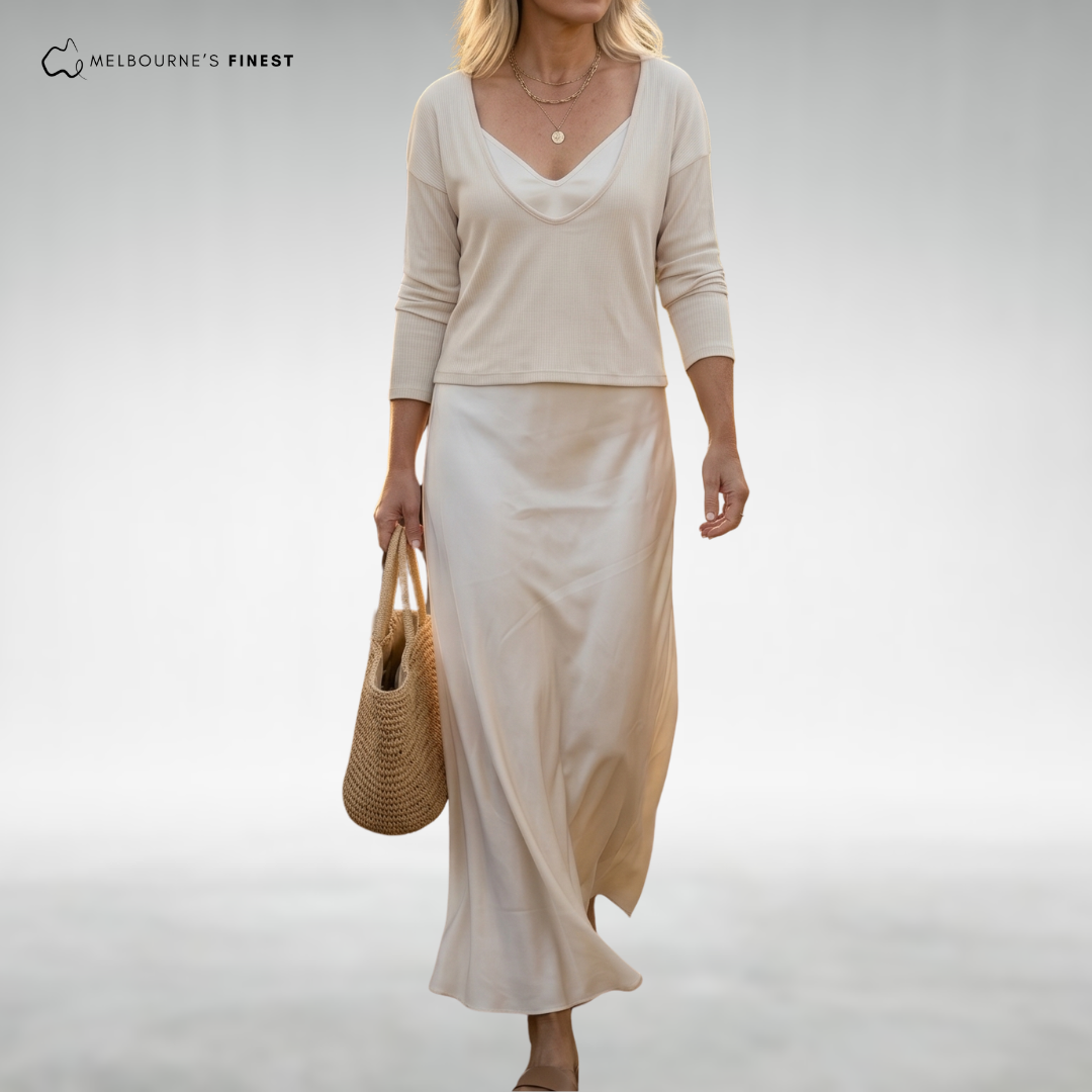 Adriana™ Elegant Dress & Jumper Set