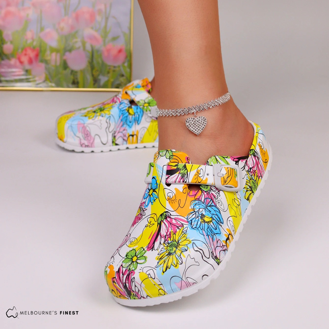 Lillian™ Adjustable Floral Slip-Ons
