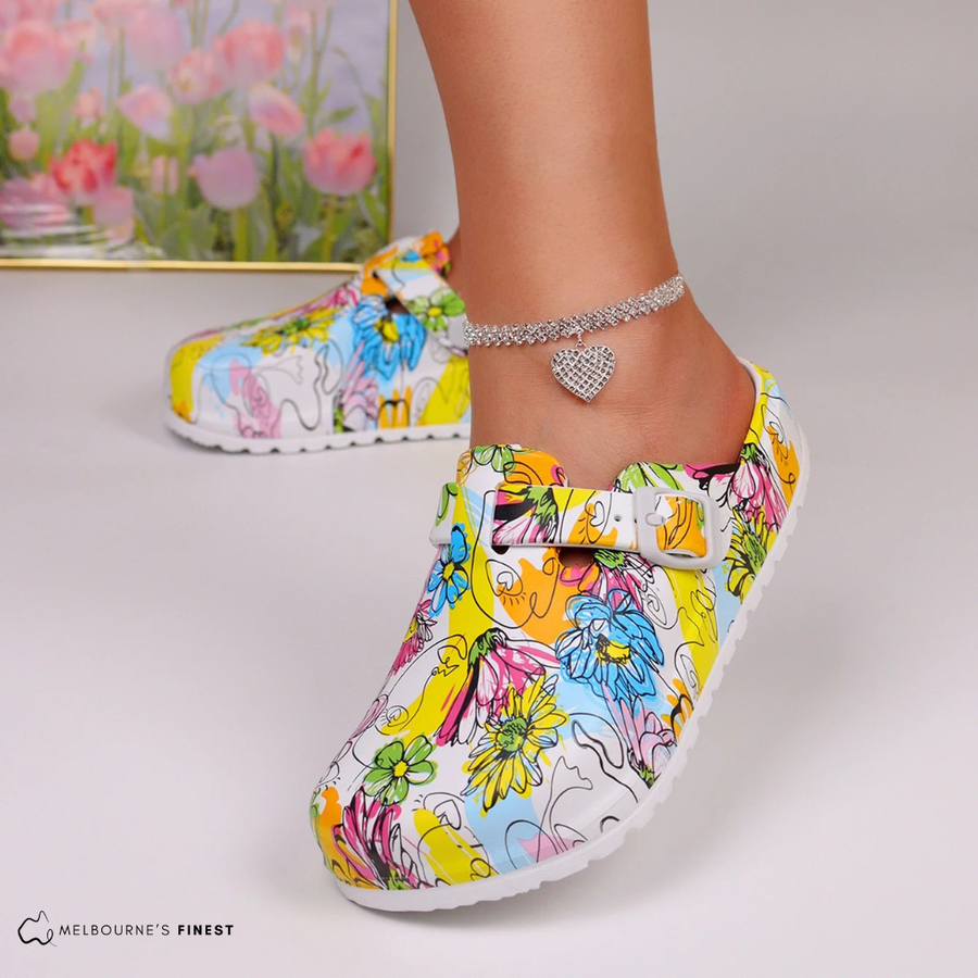 Lillian™ Adjustable Floral Slip-Ons