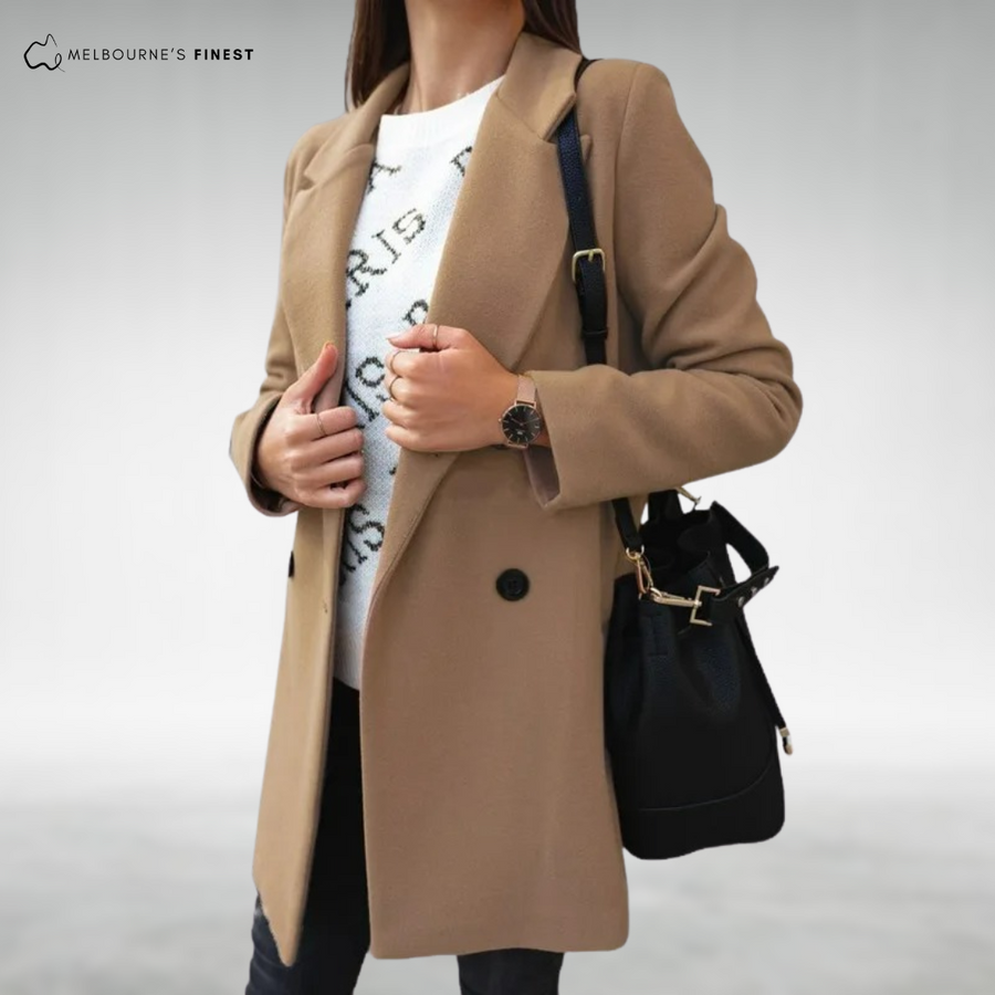 Lucile™ Elegant Wool-Blend Coat
