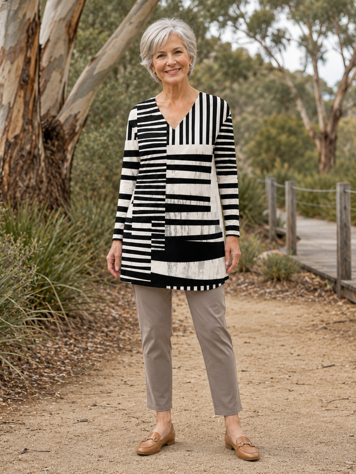 Sienna | Long Blouse with V-Neck