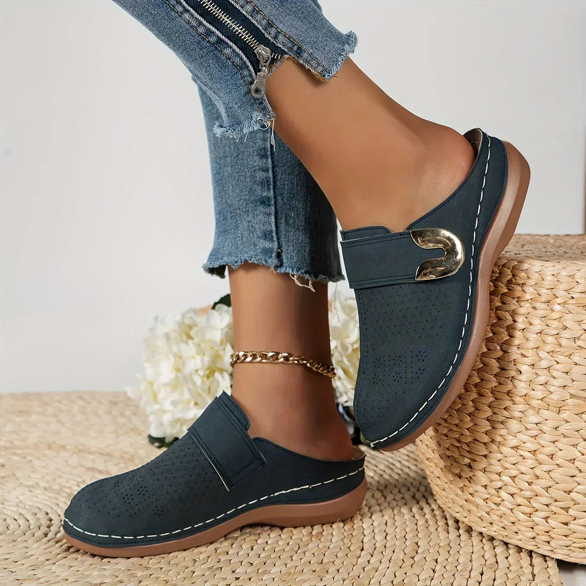 Caprielle™ | Chic Supportive Wedge Sandals