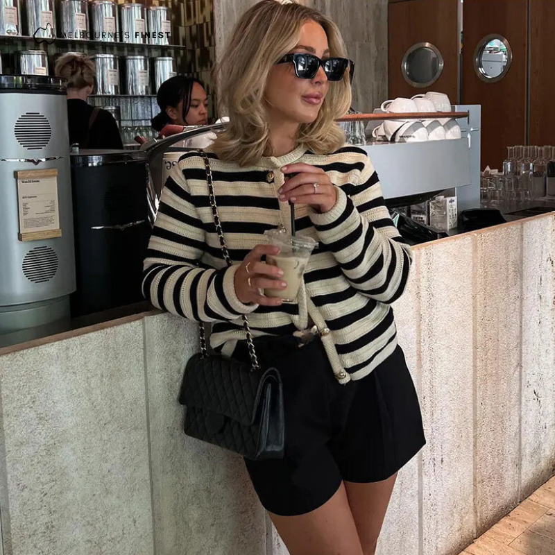 Aimee™ Striped Cardigan